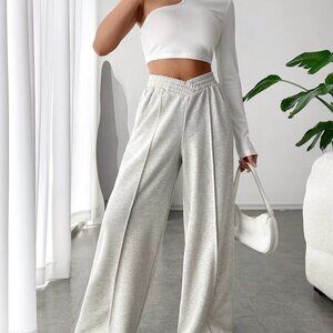 Elastic Waist Wide Leg Pants – Comfortable & Stylish Casual Bottoms for Women